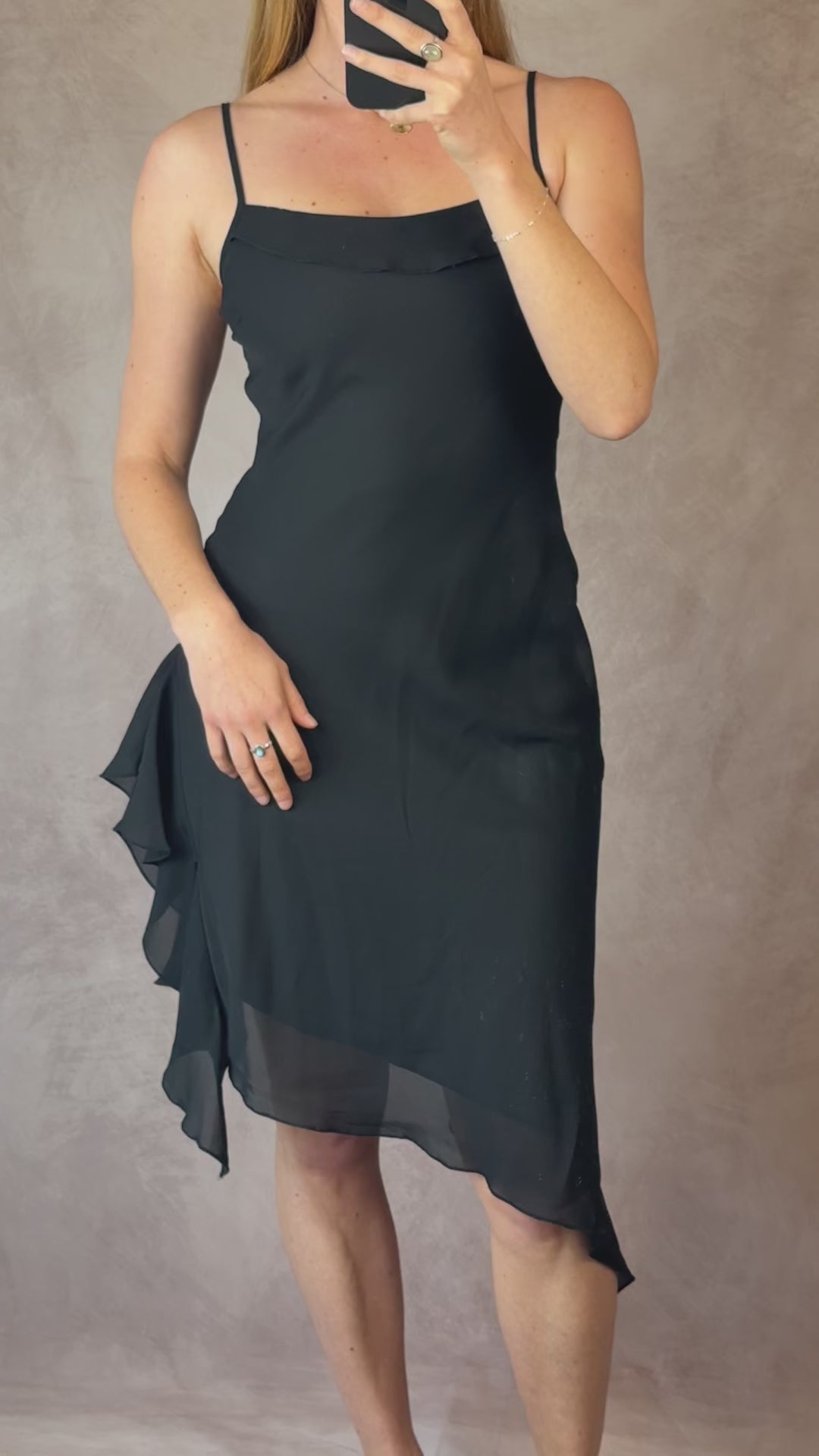 Vintage Carolyn Bessette black dress (S)